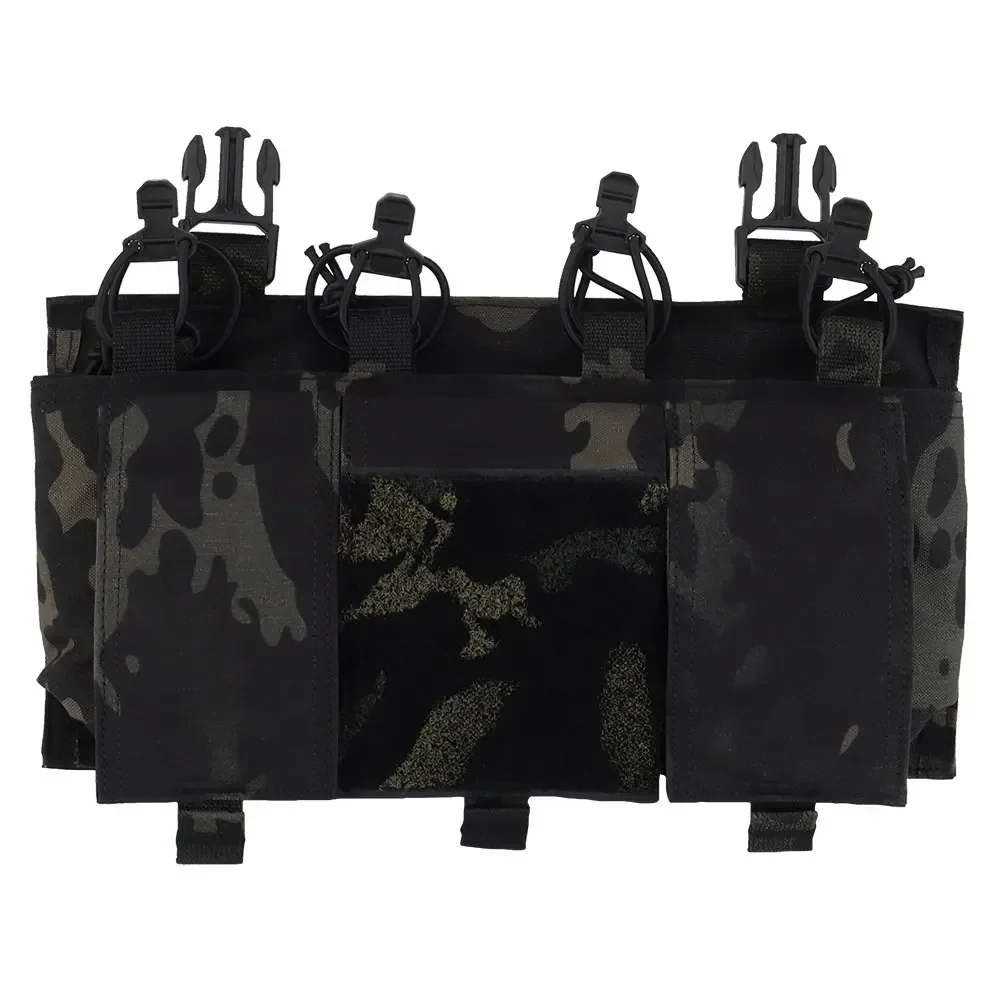 

Tactical Quad 5.56 Placard Fast Attack Pannels with Shock Cord Retention AR15 Airsoft Hunting Vest Accesories Pouch 25mm Buckle