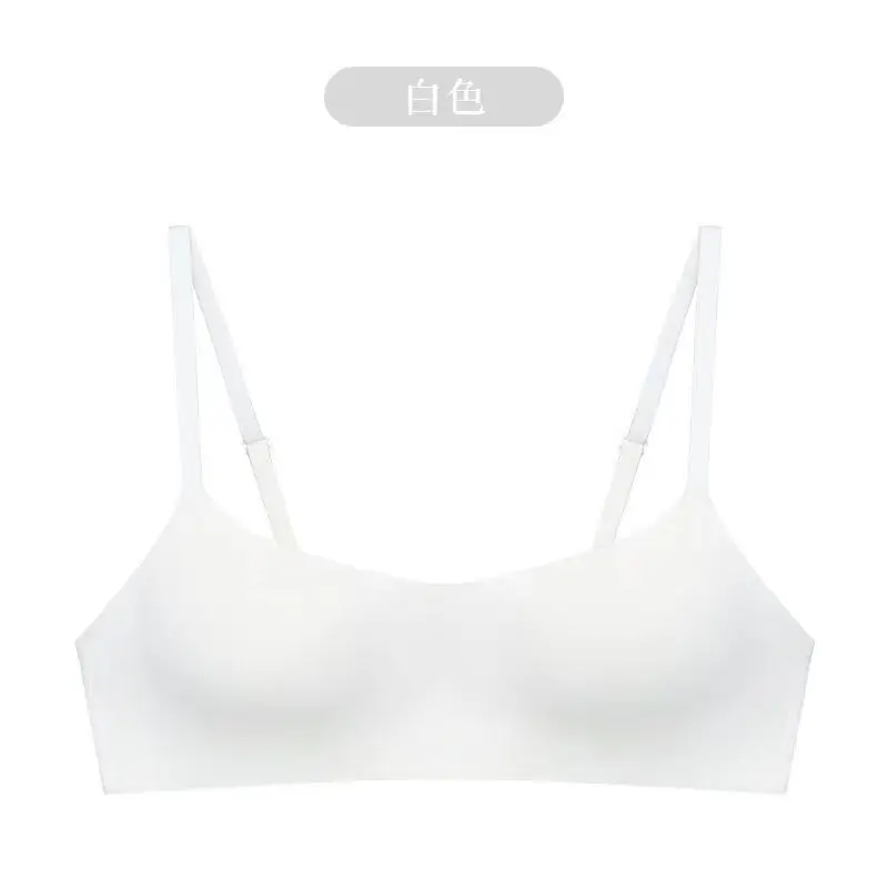 ملابس داخلية يابانية بدون أثر للنساء ذات صدر صغير مجمعة حمالات صدر رفيعة مع قطعة واحدة مضادة للترهل ولا تحتوي على حلقة فولاذية