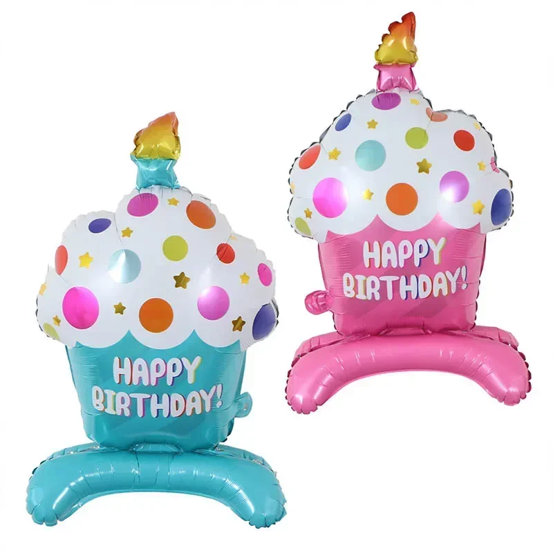 1pc feliz aniversário balão folha de alumínio base balões para chá de bebê aniversário festa decoração suprimentos