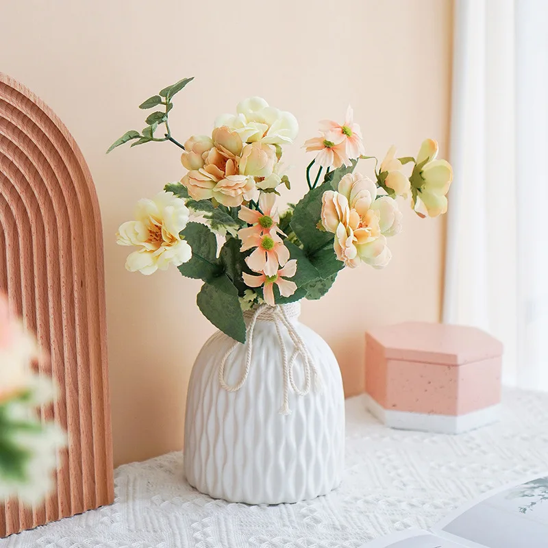 Creative home decoration office room decoration ceramic vase dried flowers artificial flowers flower arrangement ornaments