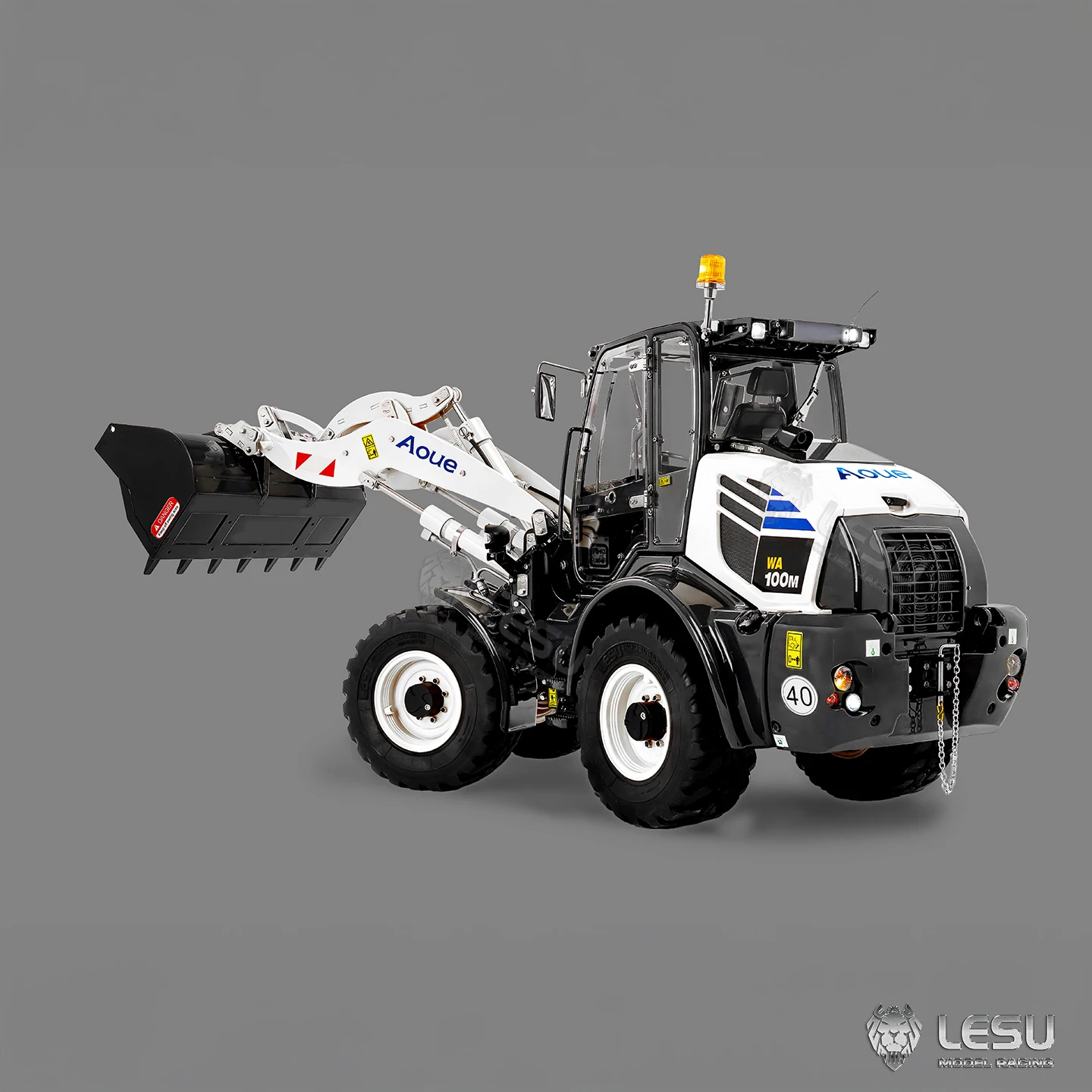 

RC Loader LESU 1/14 4*4 Hydraulic Metal Aoue WA100M-8 4CH Valve Radio Controlled Loading Machine Model Differential Lock Lights