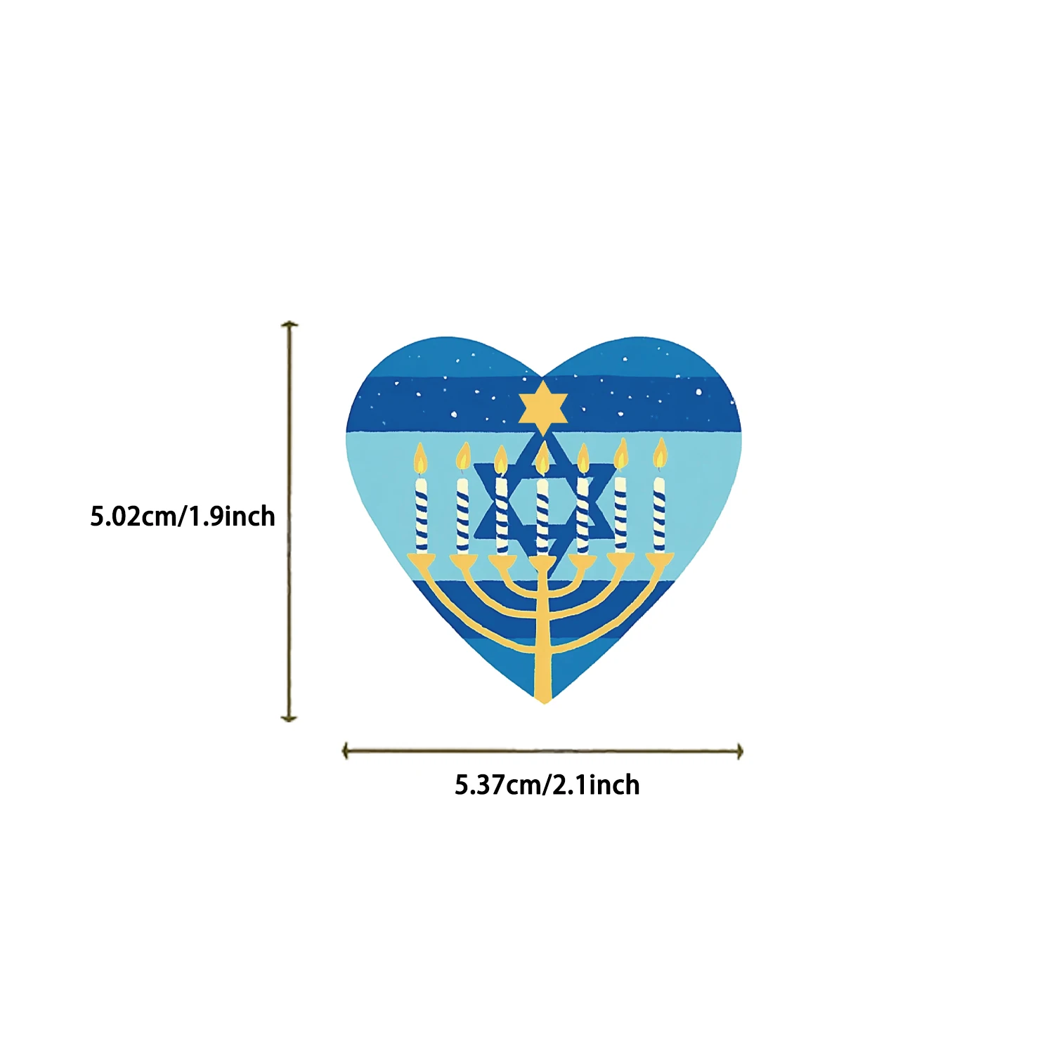 50pcs Hanukkah Series Decorative Boxed Stickers Scrapbooking Label Diary Stationery Album Phone Journal Planner