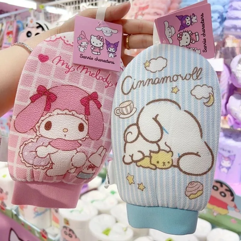 Kawaii Cartoon Punk Print Bath Scrubber High-Value Cute Soft Exfoliating Shower Washcloth Foaming Body Cleansing Mitt for Women view 3