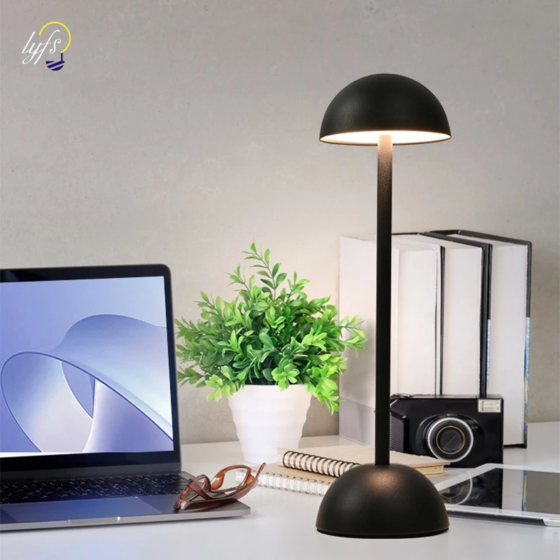 Nordic LED Mushroom Table Lamp Touch USB Rechargeable For Fixture Home Bedroom Dorm Study Bedside Decoration Night Desk Light