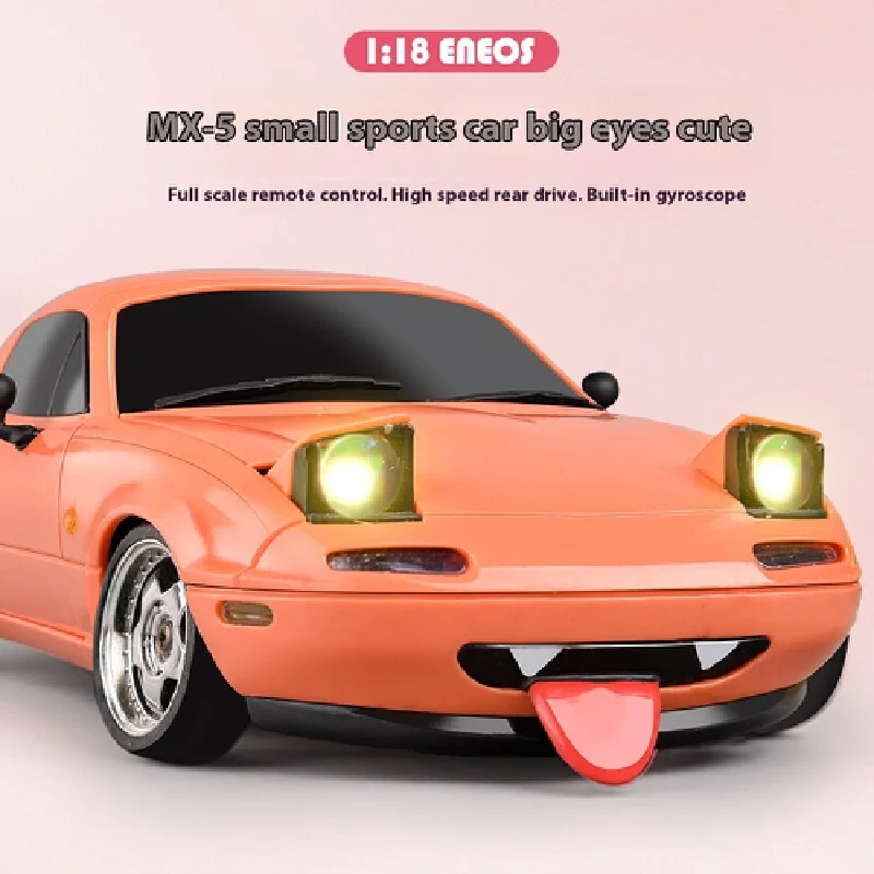 New product LD1804 rear-drive MX5(NA) model 1/18 RC remote control car electric toy with flip lamp and drift car.