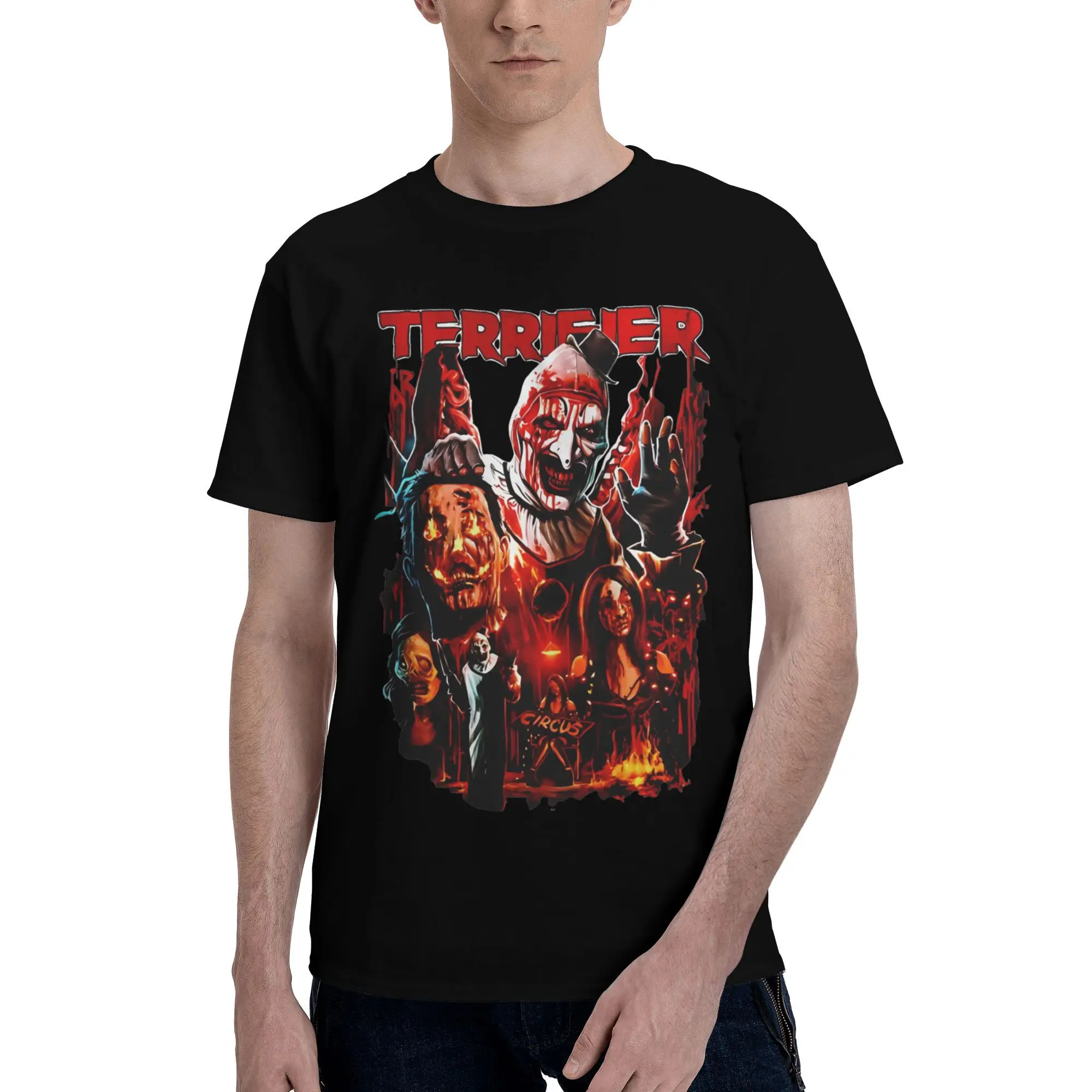 Men Women's Bloody Terrifier T Shirts  Cotton Clothing Fashion Short Sleeve Round Collar Tees Plus Size T-Shirt