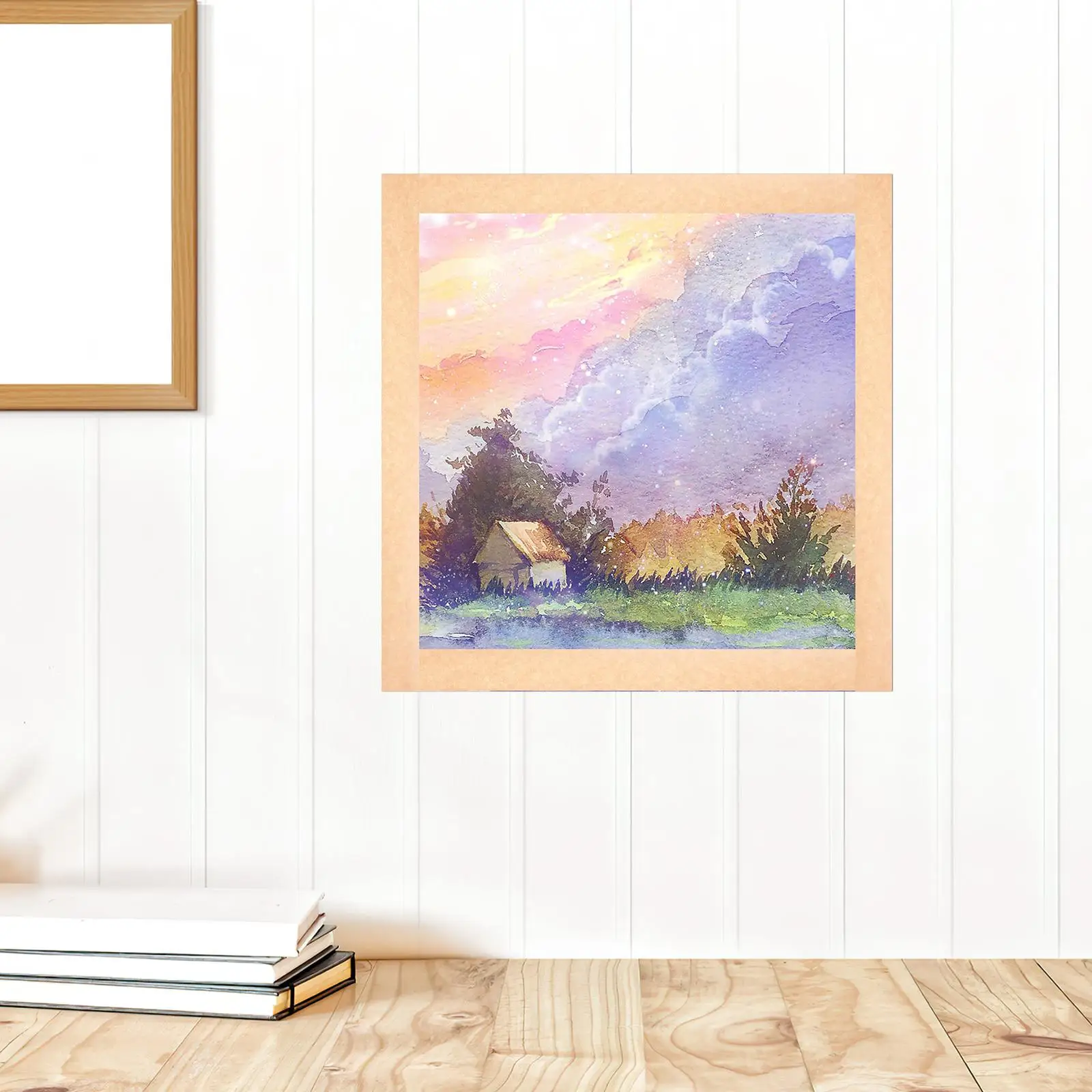 Framed Watercolor Painting Tape Packaging Tapes Activated for Active Paper Sealing Carton Package Heat Resistant