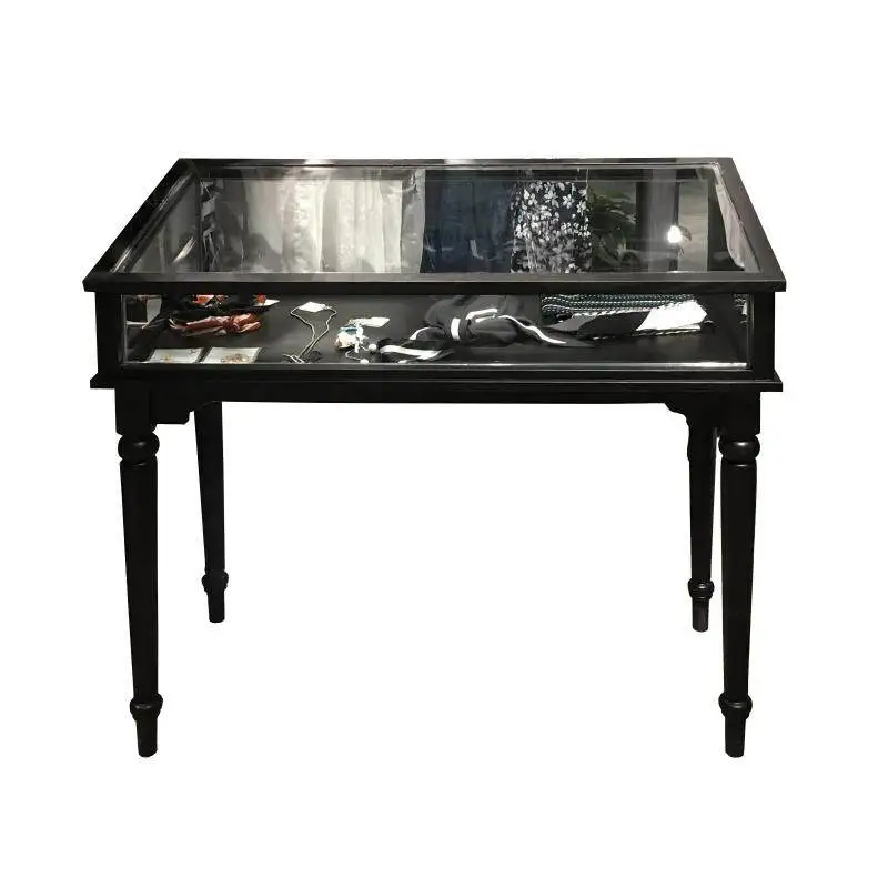 Solid Wood Fashion Jewelry Counter Store Jade Necklace Boutique Retro Display Case