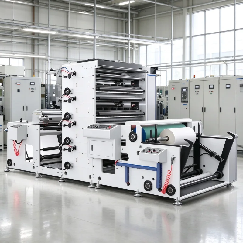 Full Automatic 6 Color Flexographic Printing Machine High Speed Stack Flexo Press Paper Cup Blank Kraft Packaging Paper Printing