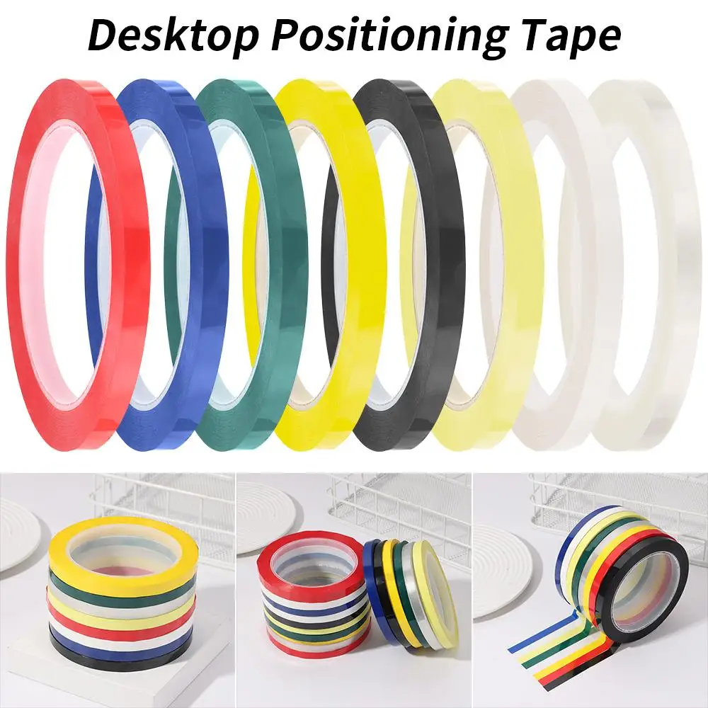 1pcs 3/5/8mm Length 66M 5S Desktop Positioning Tape Marking Tape Whiteboard Color Discrimination Warning Drawing Grid Line