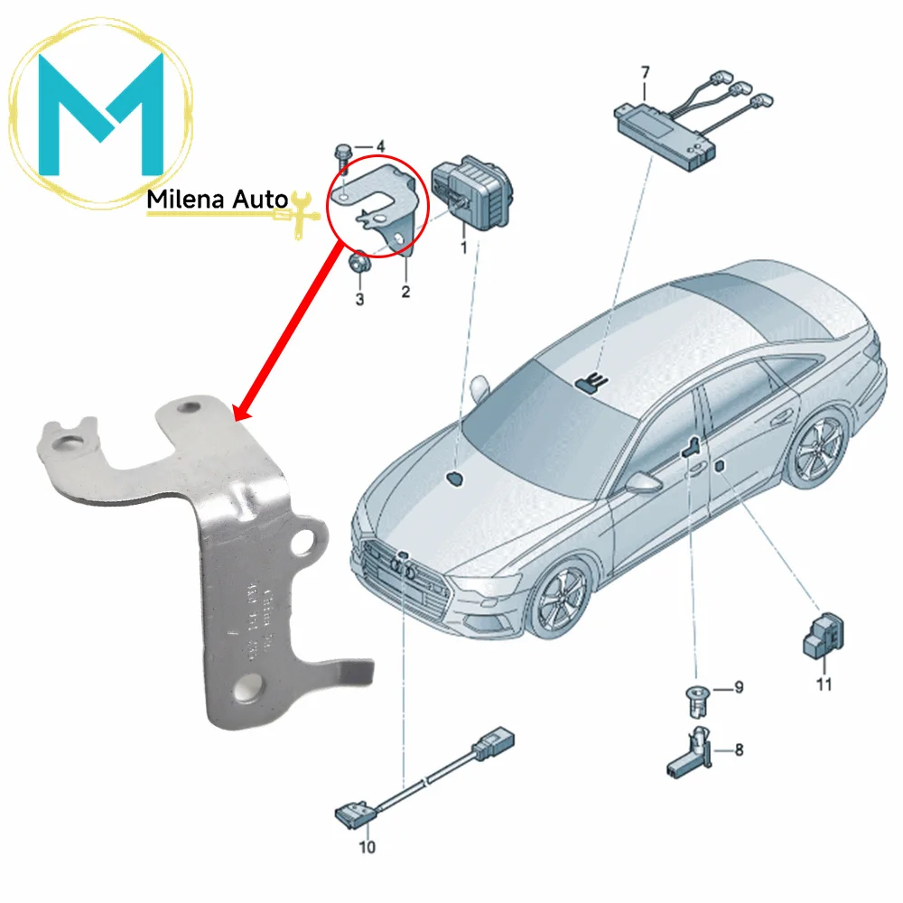 

4K0 951 285 4K0951285 For VW Audi A6 A7 Electronic Alarm stand