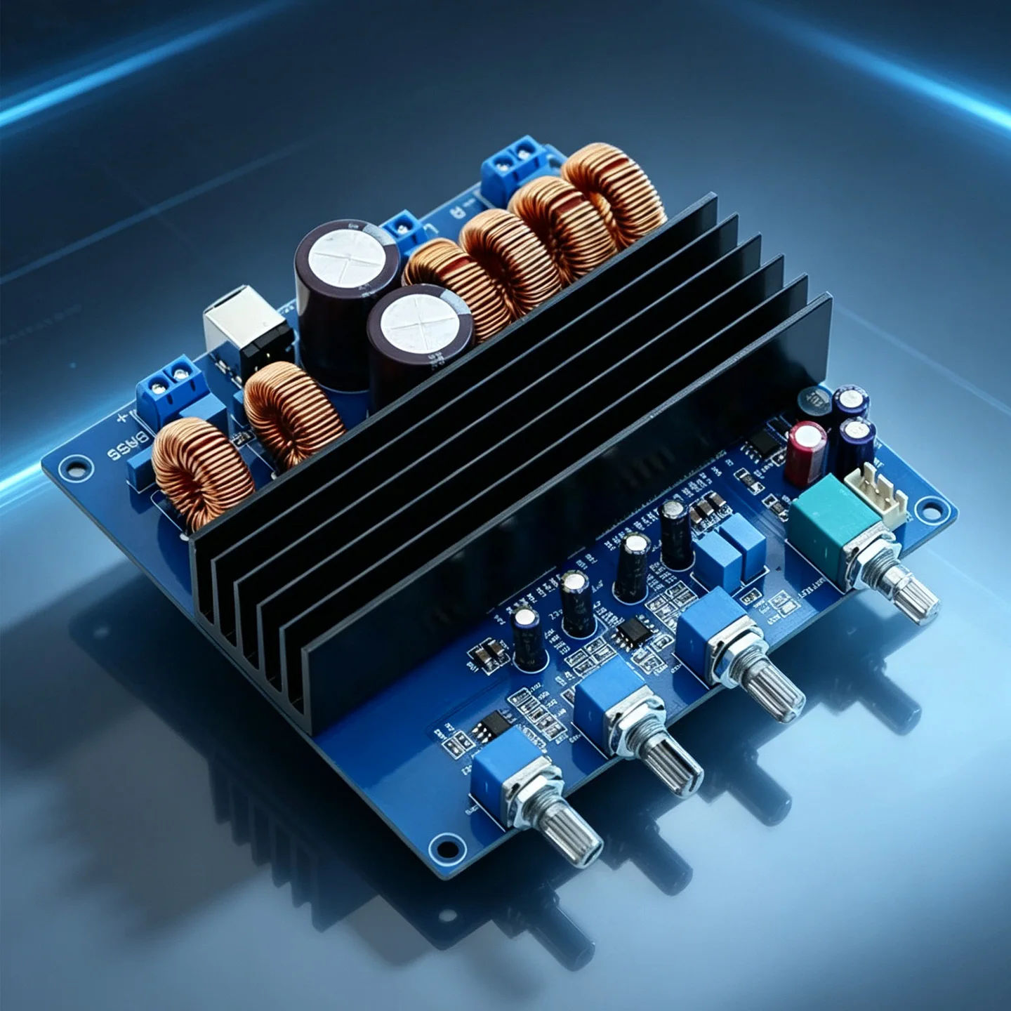 YJCO TDA7498E 2.1 Digital HIFI Power Amplifier Board 100W+100W+200W Class D Audio DC24V High Power Subwoofer Amplifier Module