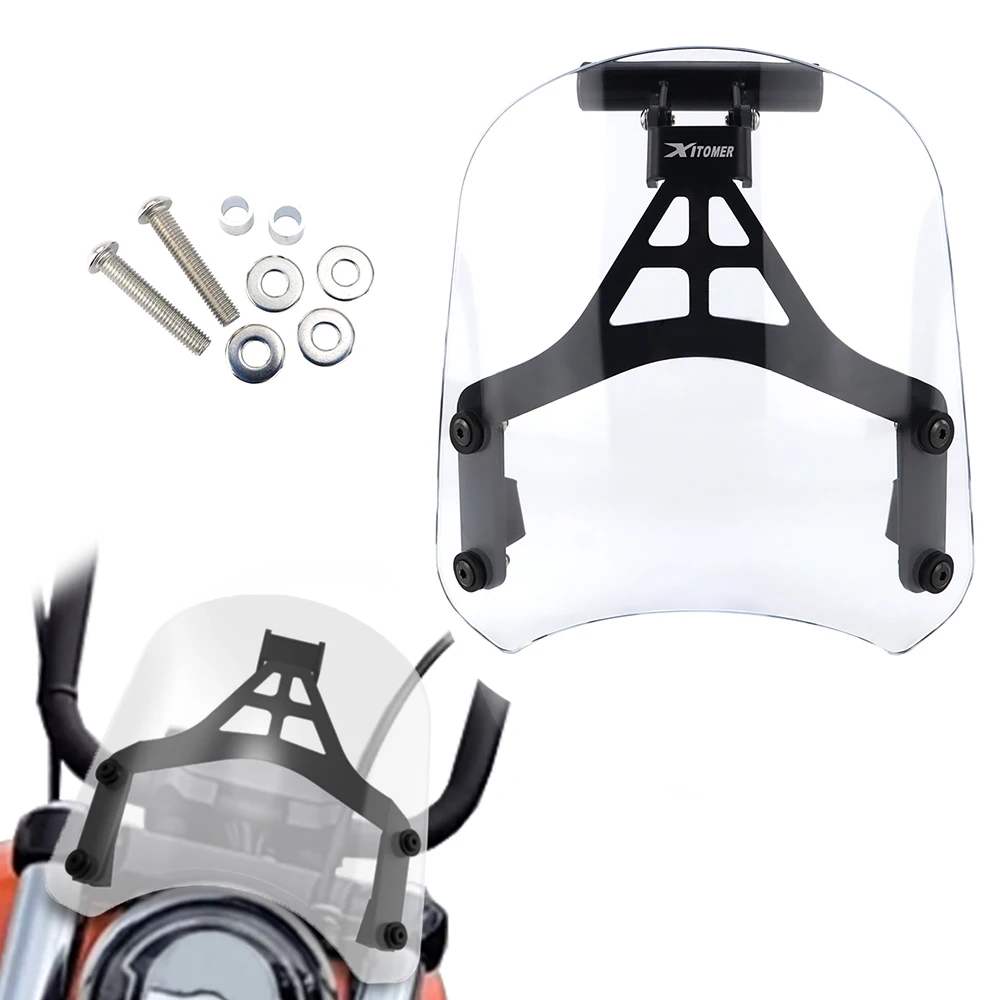 

For Harley Davidson Softail Street Bob FXBB/ 114 FXBBS Motorcycle Windscreen Windshield Deflector Shield GPS Navigation Bracket