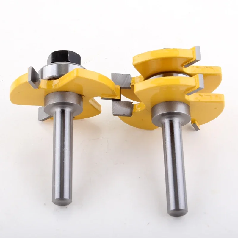 2 pc 8mm Shank high quality Tongue & Groove Joint Assembly Router Bit Set  3/4
