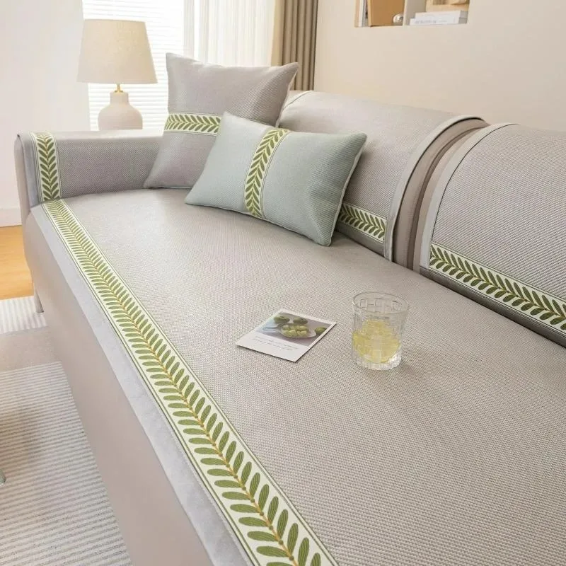 1pcs Summer Ice silk Cool Sofa Mat Non-Slip Breathable Durable Dustproof Cooling Cushion for Living Room