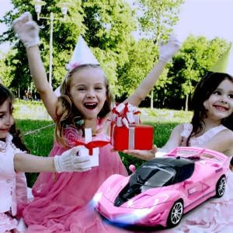 

Remote Control Car, Pink RC Cars for Girls, Rechargeable RC Racing, 2.4Ghz Electric Power On Road High Speed Drift Model