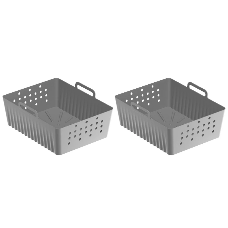 2 doublures en Silicone pour casseroles, plateau friteuse à Air, panier friteuse à Air en Silicone, pour