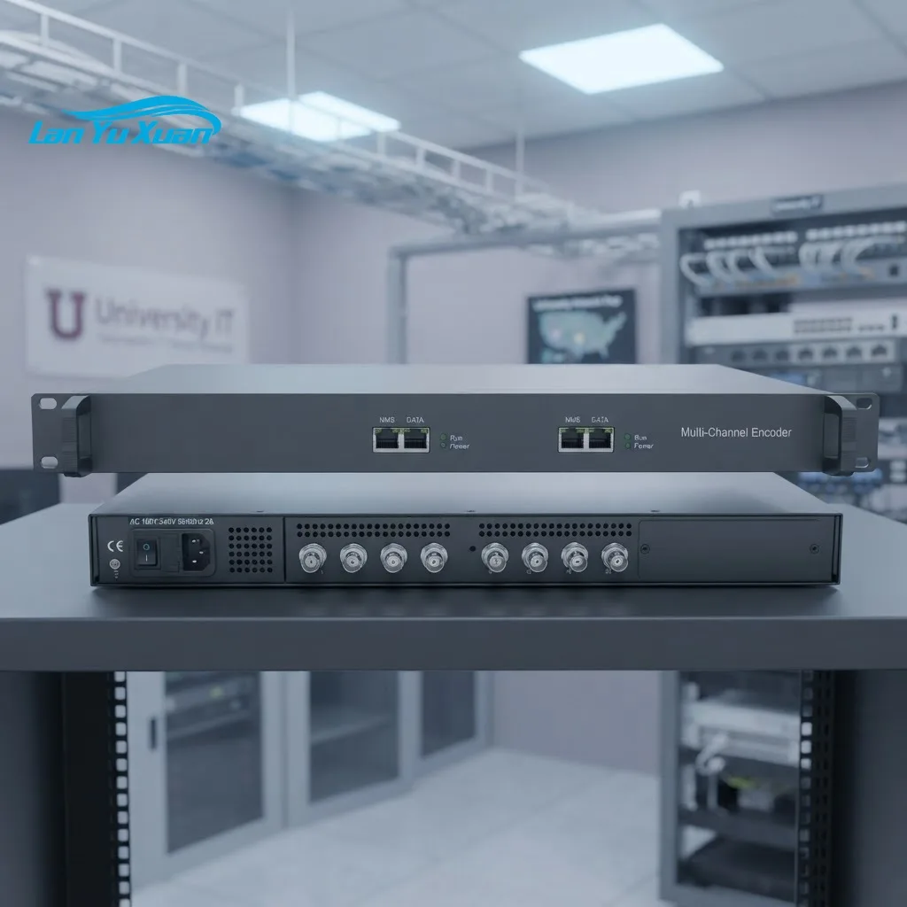 DVB-T2 CATV Headend System H.265 Full HD Encoder 8 in 1 SDI to Ip MPTS SPTS Coders