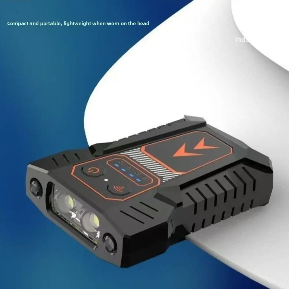 

Wave Sensing Hat Clip Light Head Mounted Ultra Light Sensing Headlight Waterproof with Display Hat Brim Light Hiking