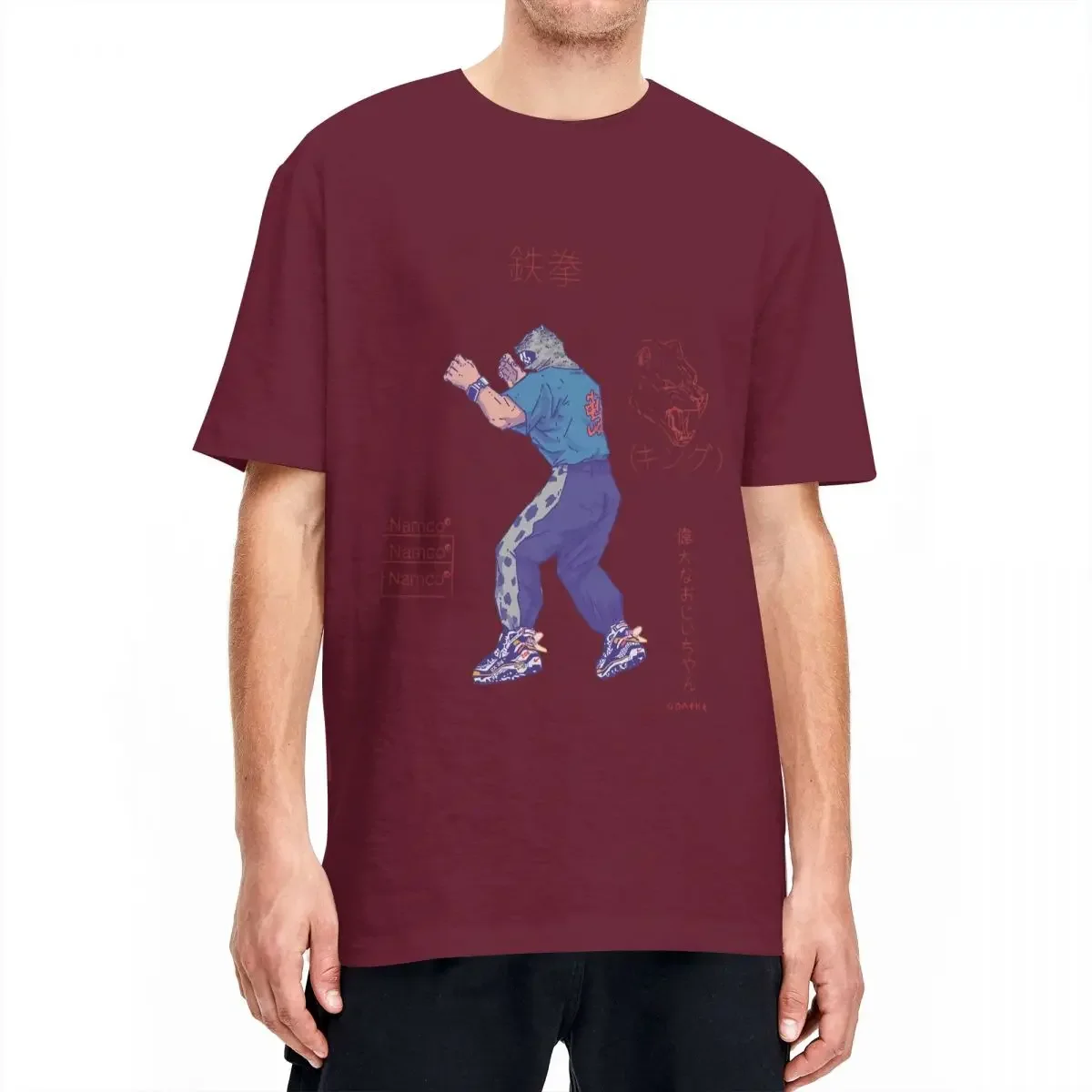 تيشيرتات علوي قطني للرجال ، تيشيرت كلاسيكي قصير الأكمام ، رقبة دائرية ، تيشيرت بنمط الهيبي ، حجم كبير 5XL ، تيكين 8 ، لعبة ساخنة ، الصيف