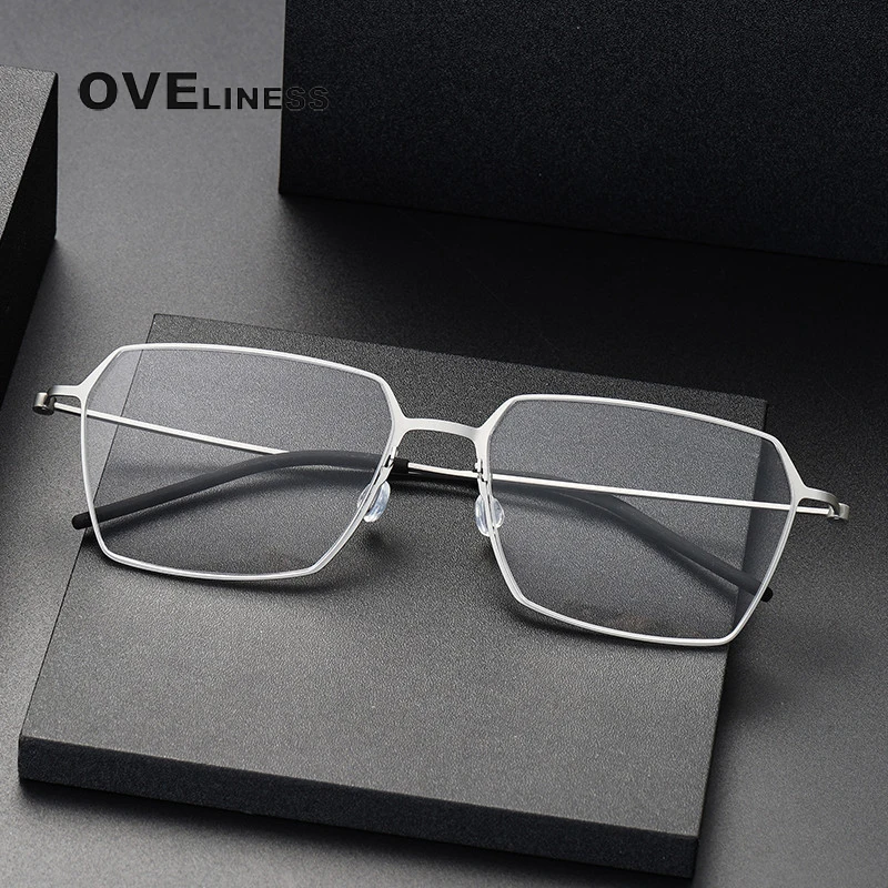 

Pure Titanium optical Glasses Frames Men Women Vintage square myopia Prescription Eyewear Brand Designer Eyeglasses Spectacles