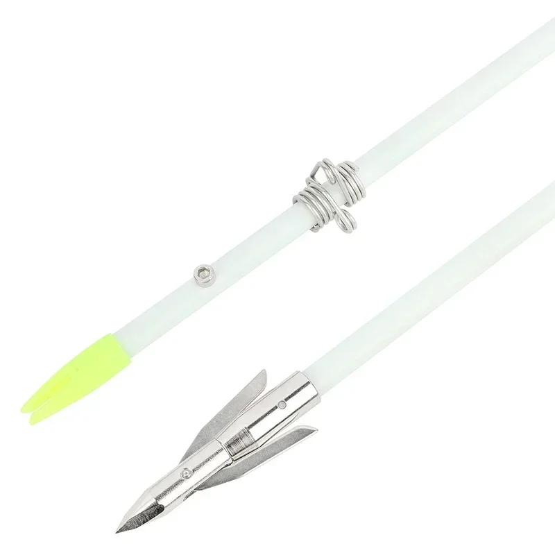 6/12PCS Archery Luminated Bowfishing Arrow OD8mm Solid Fiberglass Shaft Noctilucent for Compound Recurve Bow Hunting Accessories