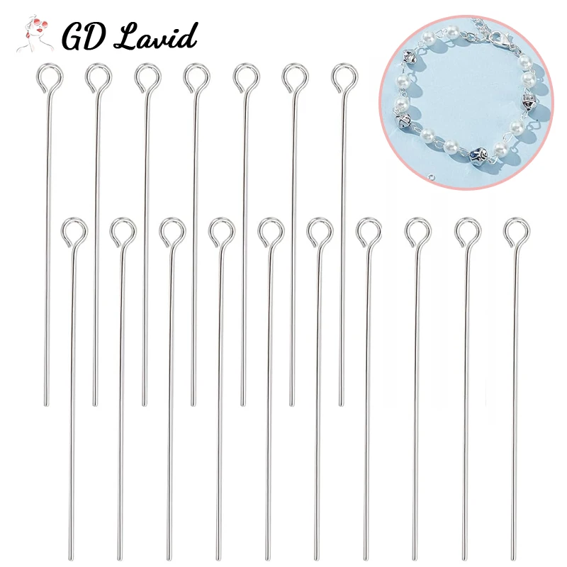 

925 Sterling Silver Eye Hole Pins Jewelry Findings Accessories Silver Conenction For Bracelet&Necklace Jewelry Making