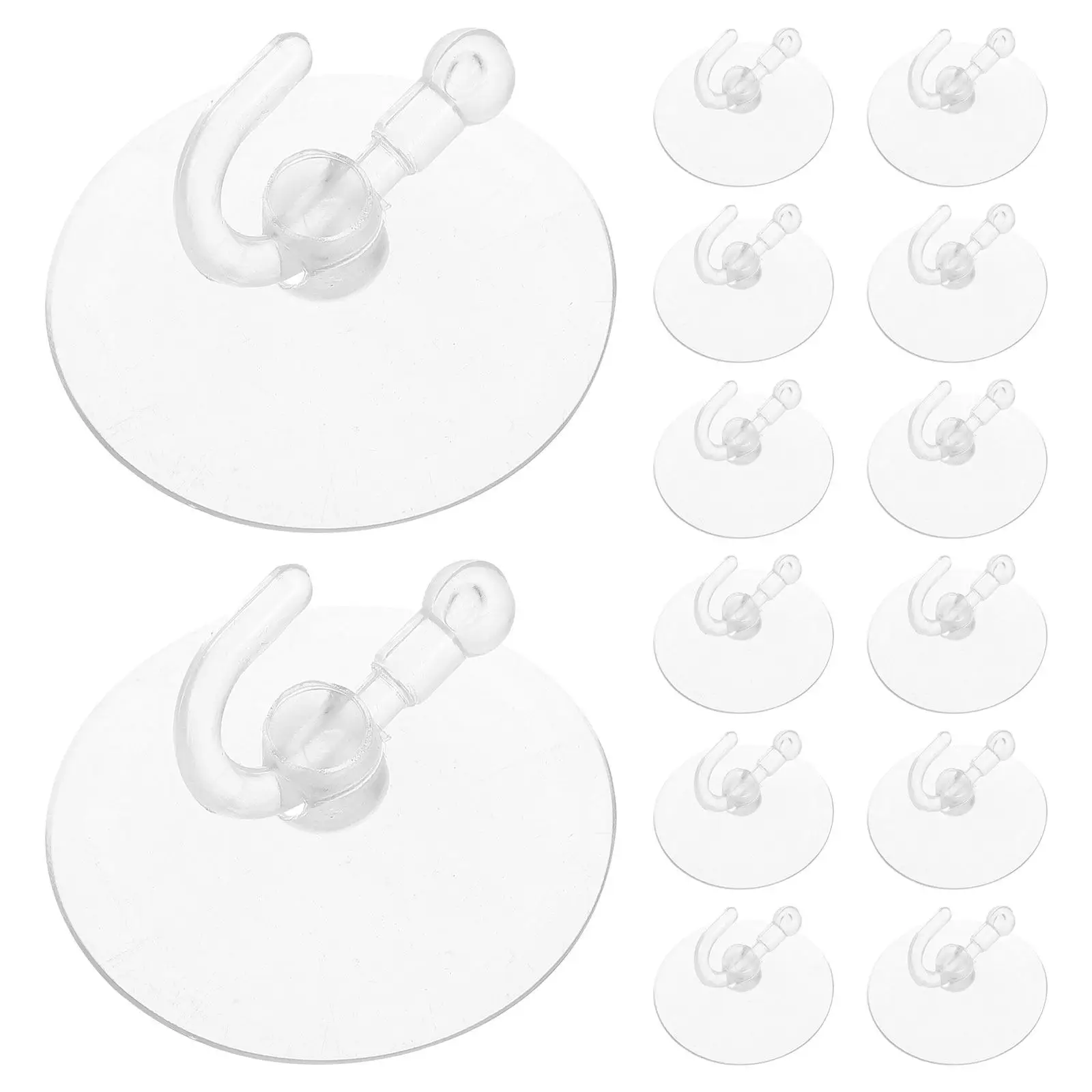40Pcs Small Transparent Suction Hooks Heavy Duty Removable No Mark Easy Install for Glass Window Mirror Shower Kitchen Bathroom