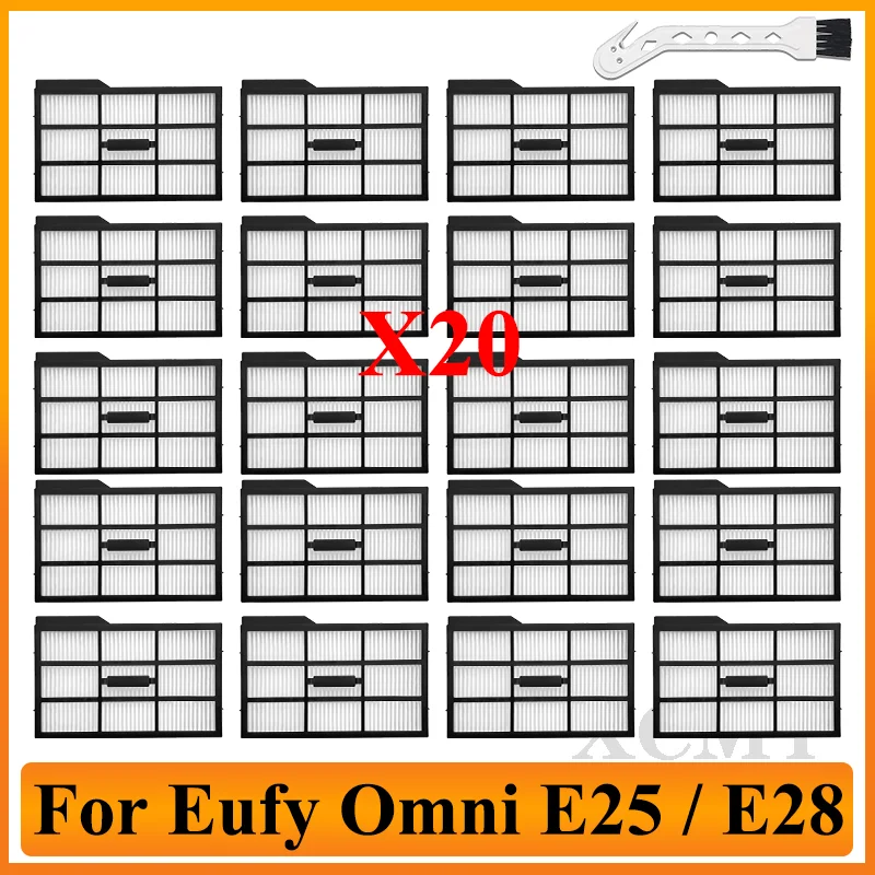 HEPA Filters For Eufy Omni E25 / Omni E28 Vacuum Cleaner Spare Accessories Washable & Reusable HEPA Filter Parts