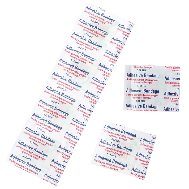 50Pcs Pleister Wondverband Band Aid Bandage Grote Wond Ehbo Outdoor Wond Hemostase