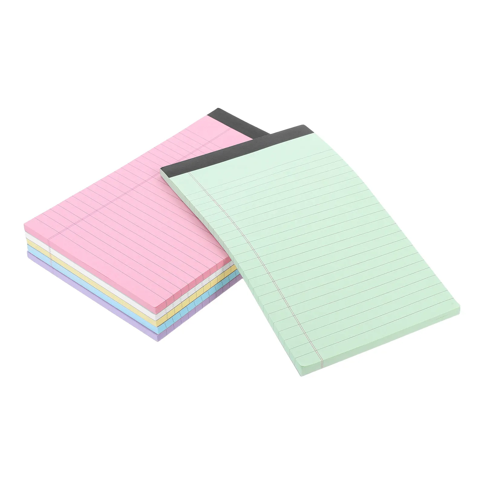 6Pcs A5 Tear Off Writing Pad Ruled Lines Compact Lightweight Notepad for Memo Taking Goal Setting Daily Planning Productivity
