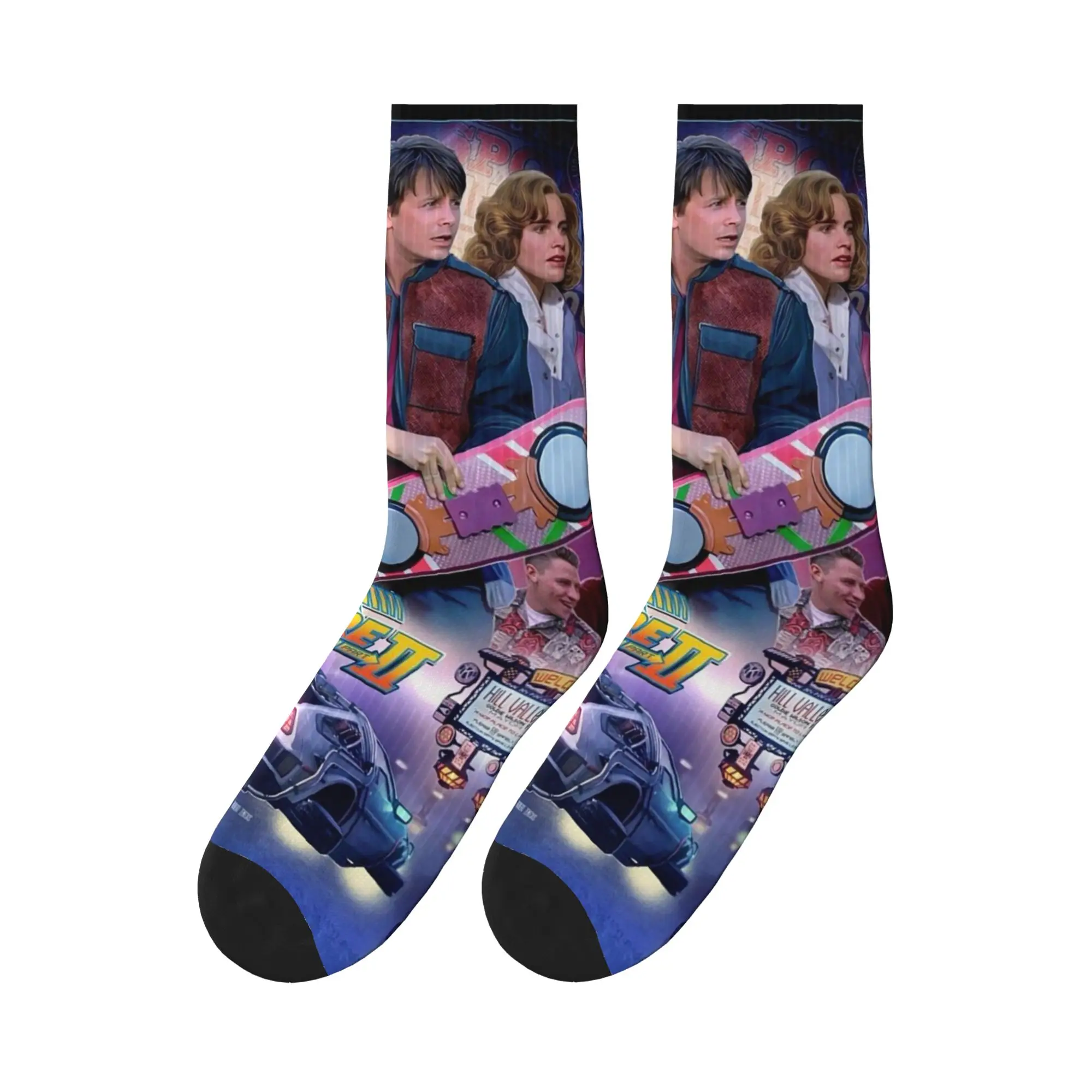 

Back To The Future Sports Socks High Quality Stockings All Season Long Socks for Man's Woman's Gifts