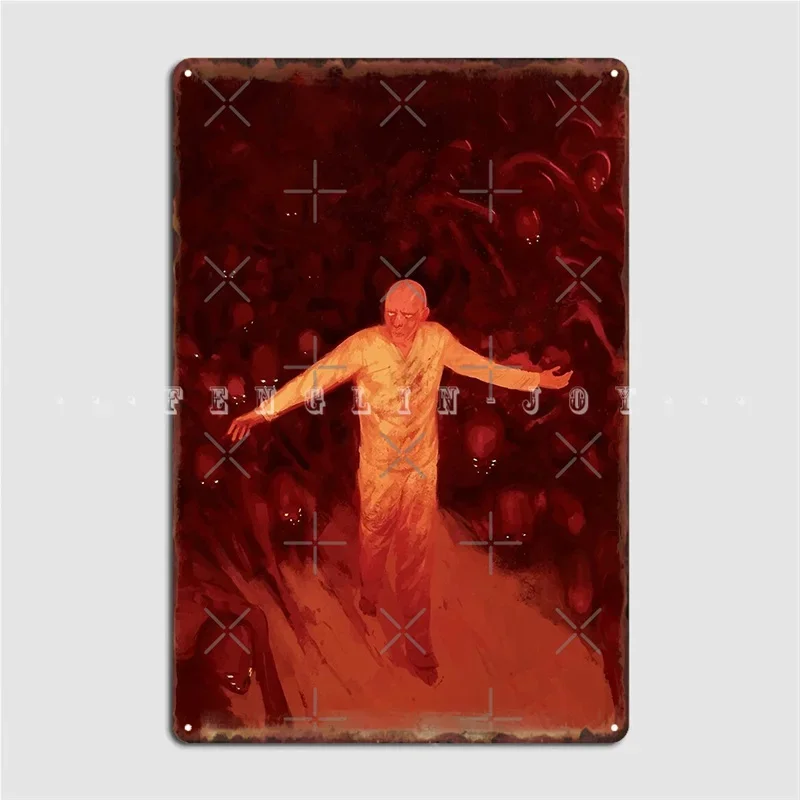 الرجل الفارغ الهزلي لوحة معدنية ملصق ملصق حانة المرآب الديكور نادي تين تسجيل ملصق