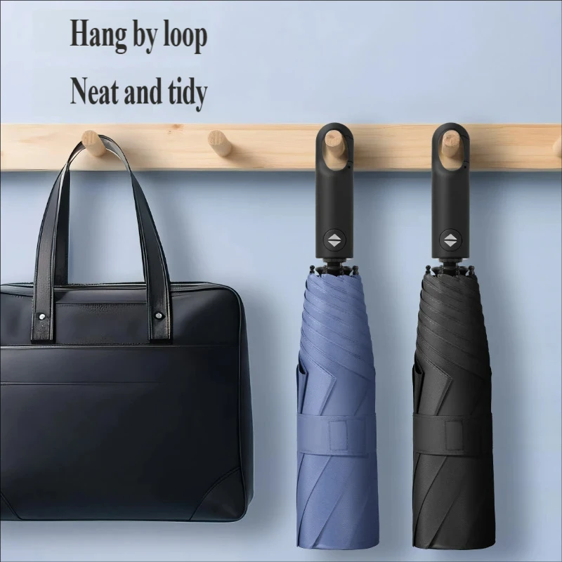 New 8-Rib Manual Water Blooming Umbrella, 280T Fabric Long Handle Umbrella, Sturdy Durable High-Value Ancient Style Umbrella