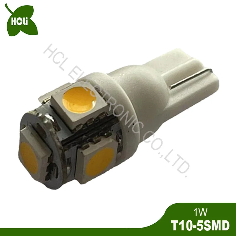 High quality DC3V 4.5V 6.3V 12V 24V T10 W5W 194 168 501 Car Led Reading Dome Lamp Marker Wedge License PlateLight Bulb 50pcs/lot