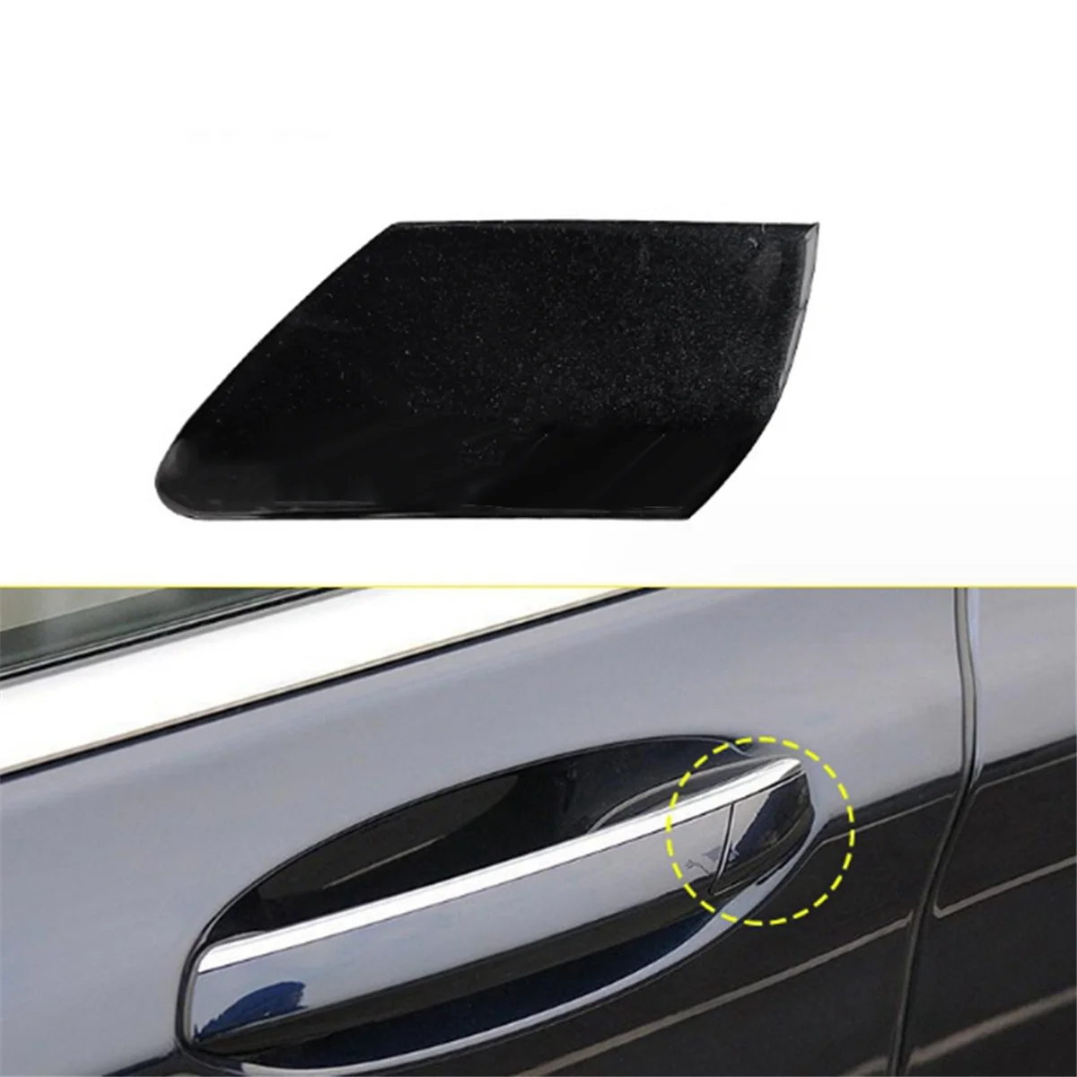 For Bmw 7 Series G12 2015-2022 Outer Handle Keyhole Cover Car Left Front Unlocking Cover Accessories 51217474681 Black