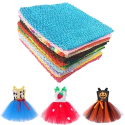 Baby Girl 9Inch Crochet Tutu Tube Tops Chest Wrap Wide Crochet headbands Bands For Tutu Dress Tops