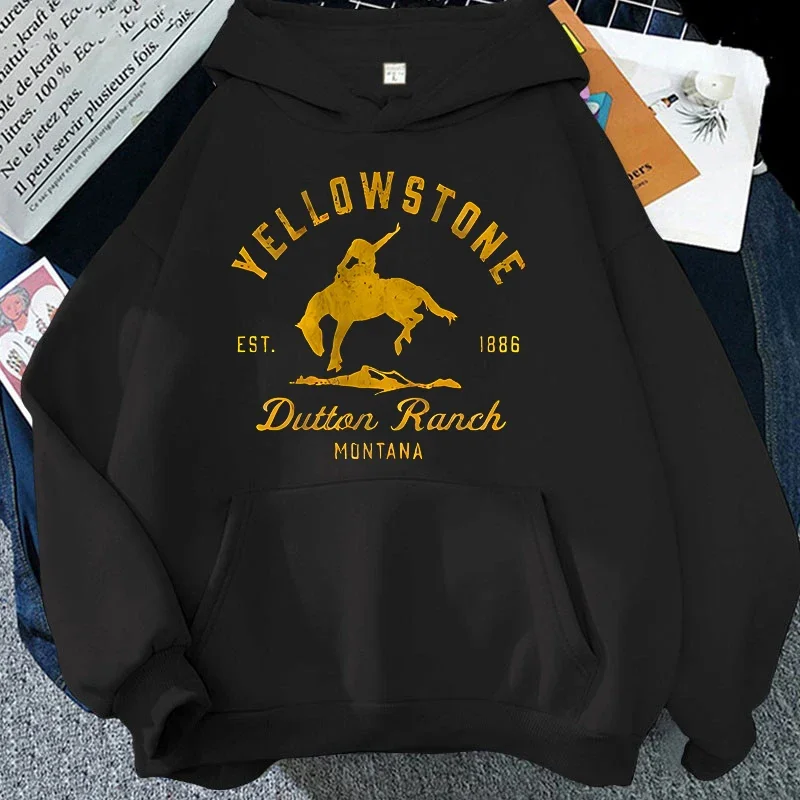 

Hot New Yellowstone Dutton Printed Pullover Fashion Women Men Hoodies Long Sleeve Casual Harajuku Hooded Sweatshirt