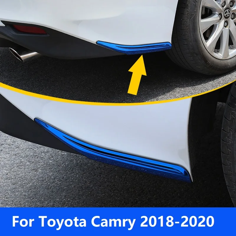 

For Toyota Camry Sports V6 XSE SE 2018-2020 Stainless Steel Car Rear Bumper Rear Lip Corner Cover Trim Protection Strips