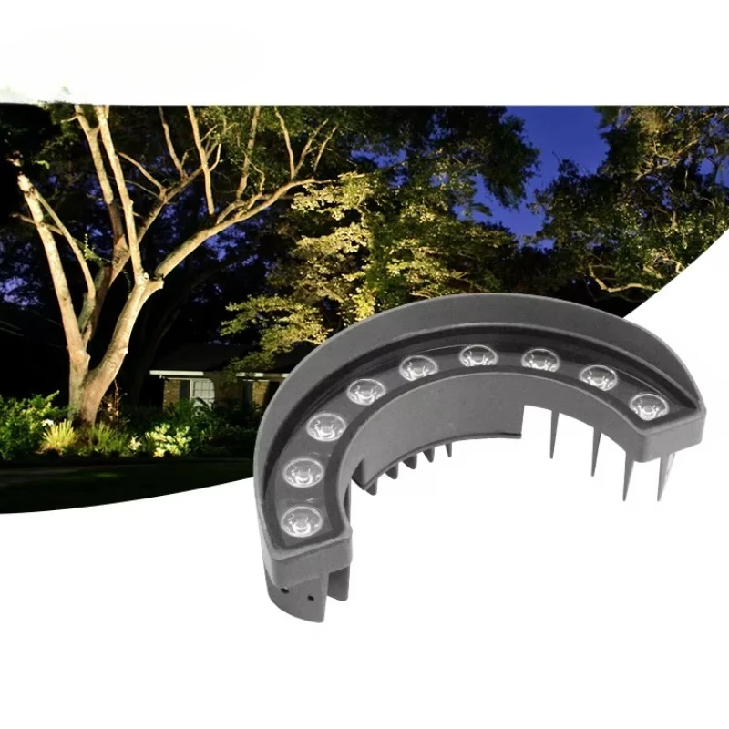 

Outdoor rgb colored palm tree ring light ip65 waterproof park garden floodlight
