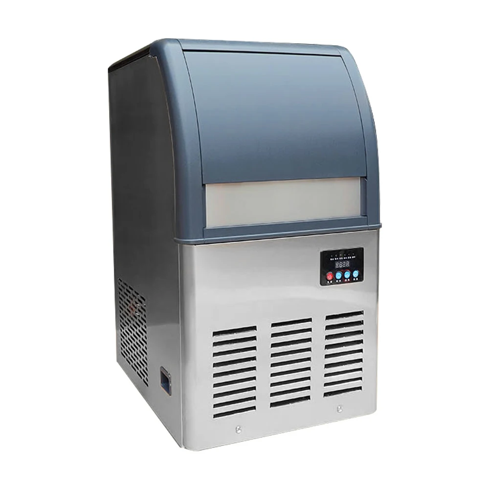 XEOLEO Commercial Cube ice maker 120kg/24h Air cool Ice machine 650W 45kg capacity for Coffee shop/Bubble tea shop/Restaurant