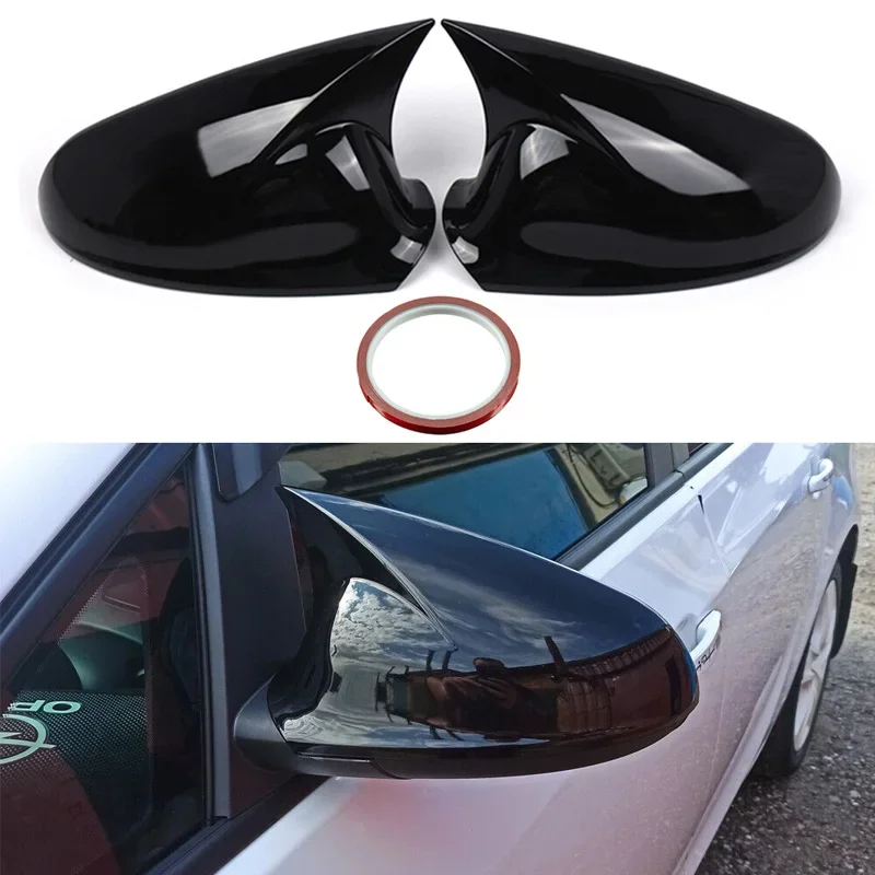 

1 Pair Black Rearview Mirror Cover Caps Front Left Right For Opel Vauxhall Holden, 13265451, 13265452, 1428463, 1428464