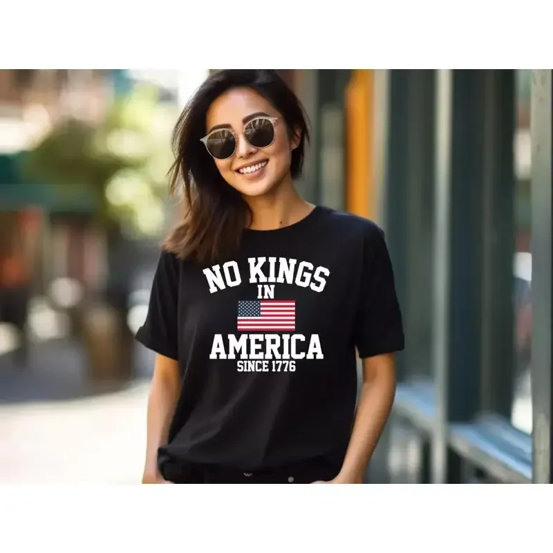 No Kings In America T Shirt Protest Patriotic