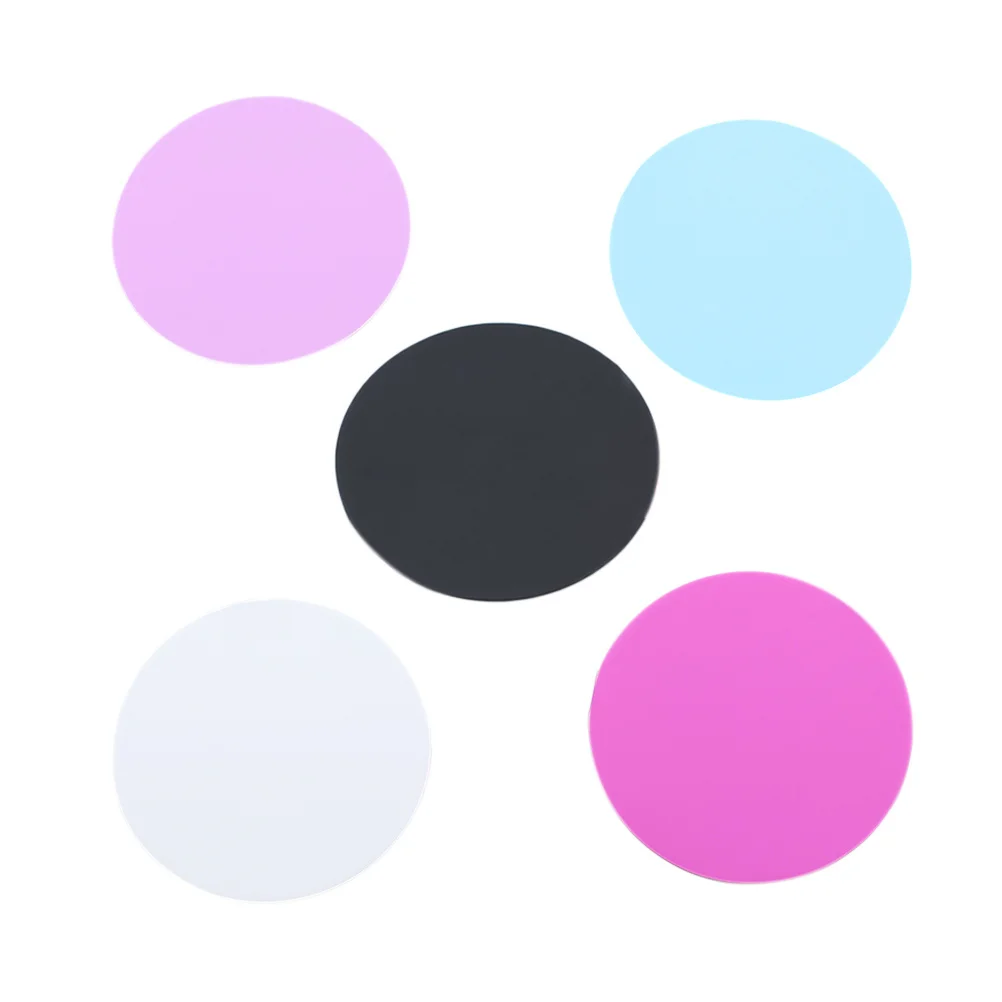 Plateau de peinture en Silicone pour Palette de Nail Art, 5 pièces, pour mélanger le mélange de cosmétiques, fond de teint, résine, support de pigments rond, rangement facile