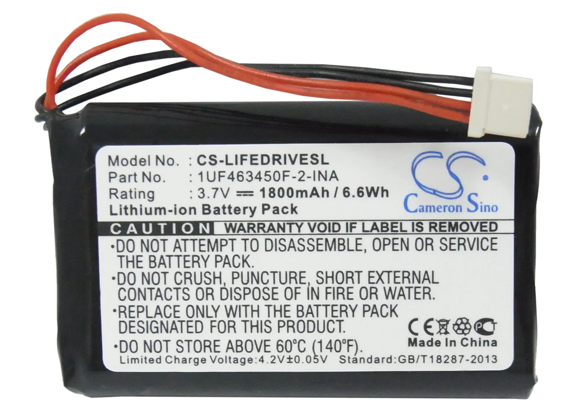 CS 1800mAh  Battery For Palm 1UF463450F-2-INA LifeDriver