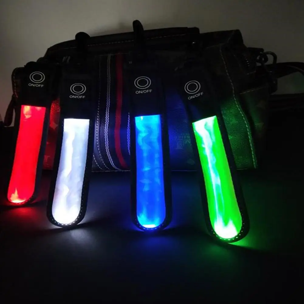 Outdoor LED Glowing Luminous Reflective Backpack Hanging Light Night Running Safety Alert Wristband Sport Armband Warning Light