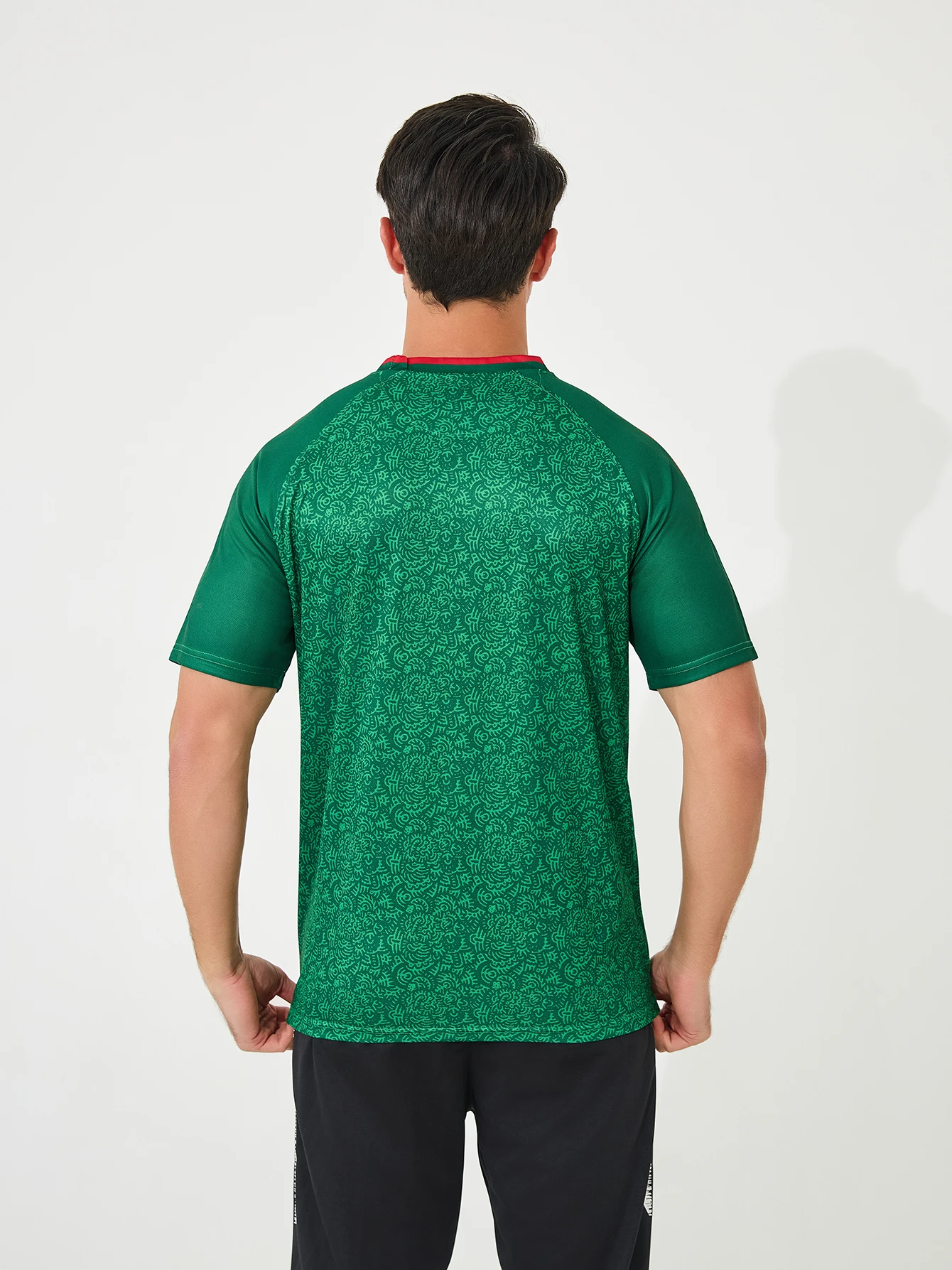 حار بيع Yingruida 100% البوليستر المكسيك لكرة القدم قميص تنفس الرجال قميص غير رسمي جيرسي مروحة المنزل لكرة القدم جيرسي