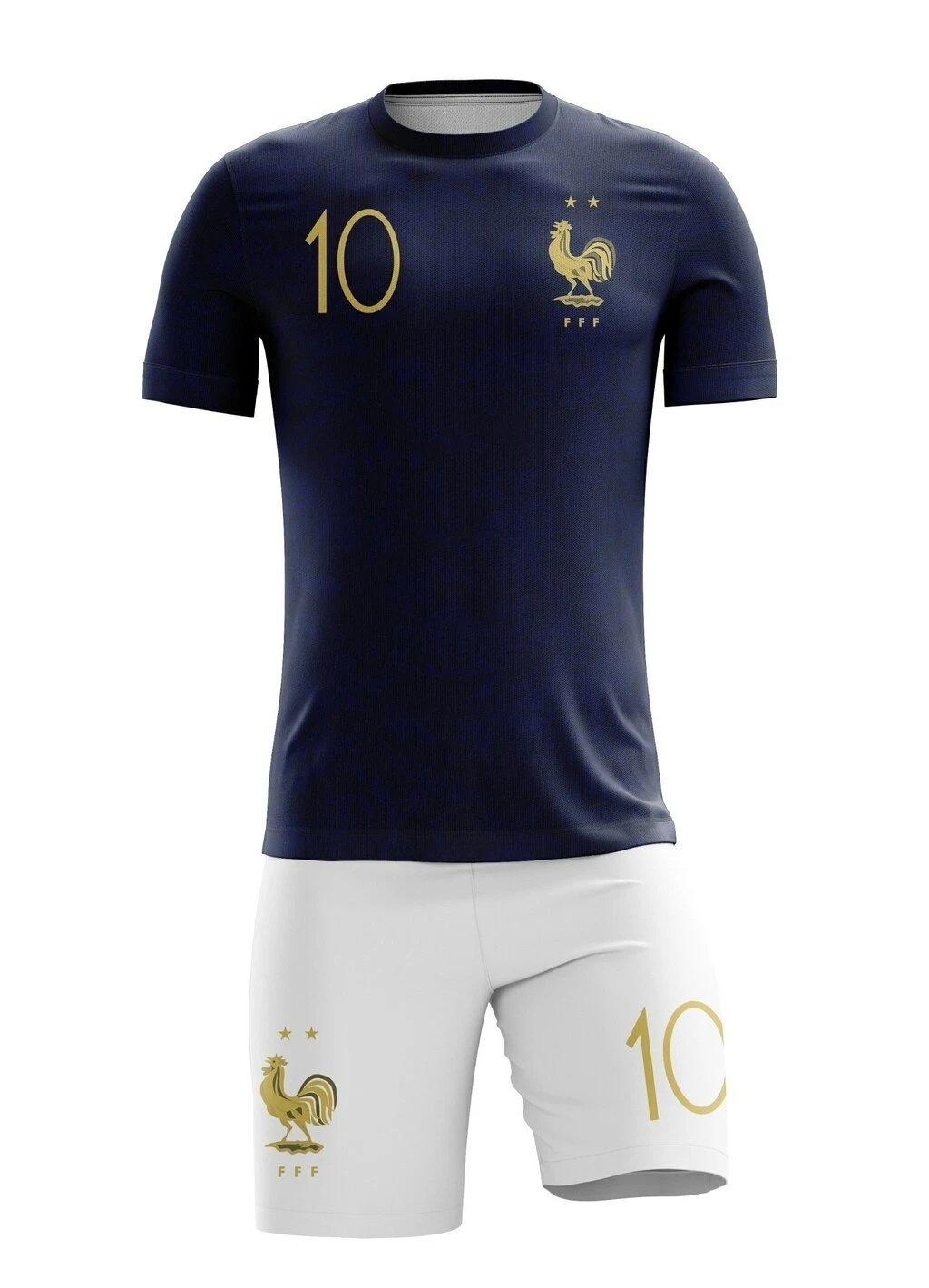 

New French CF 3D Printed Jersey Set Summer Men's and Women's Fashion Loose Short-sleeved Sports Suit