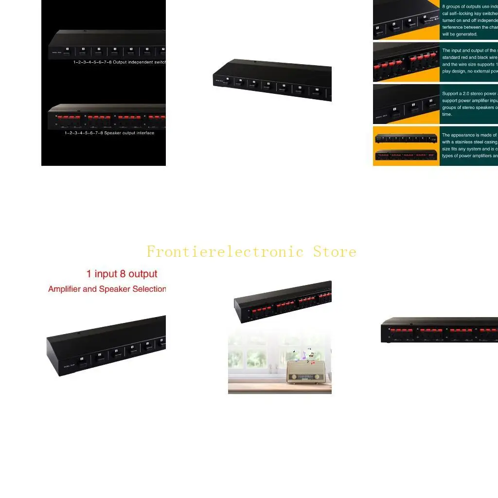 

G8DB Distribution Splitters 1 Input 8 Output Power Amplifiers & Speaker Switcher Speaker Switching Comparator 300W