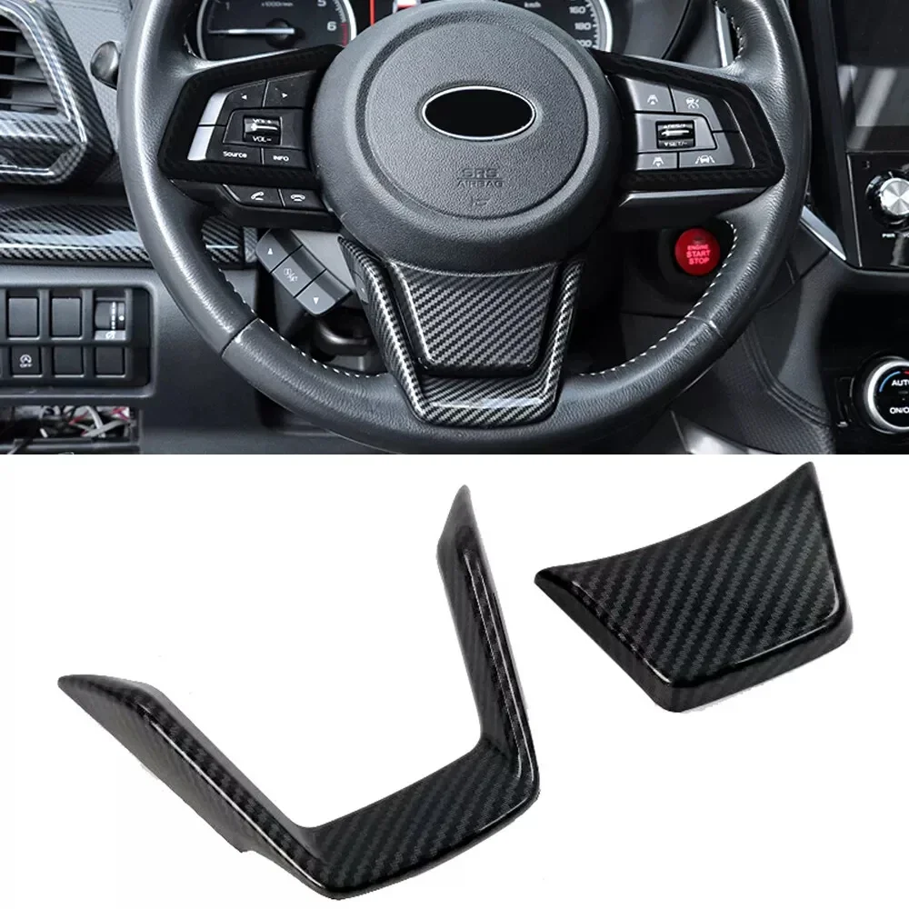 

Для Subaru Outback 2021-2024/Forester 2019-2023 накладка на руль 2 шт. наклейка из углеродного волокна автомобильные аксессуары